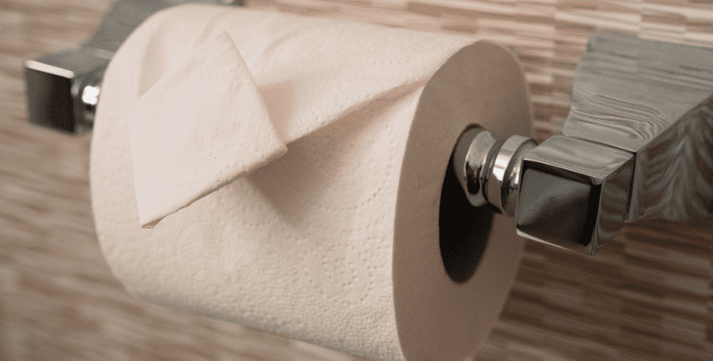 toilet paper blocked toilet