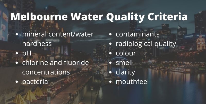 Melbourne water quality criteria