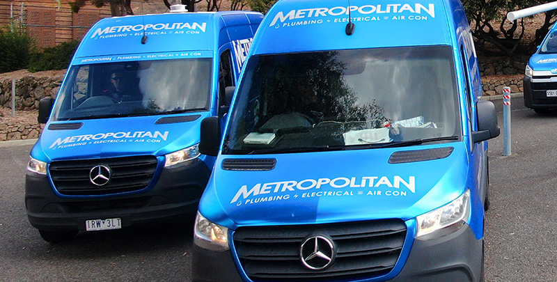 Metropolitan Plumbing service van in a blog titled 