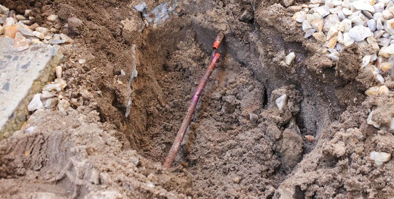 water pipe excavation