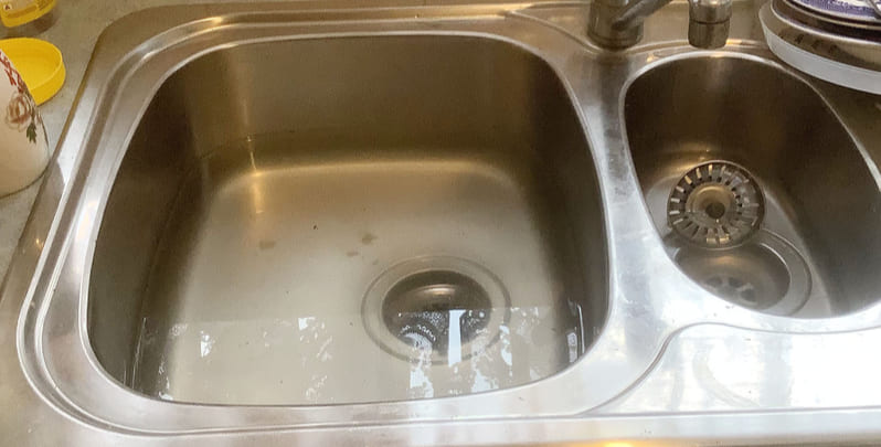 blocked kitchen sink